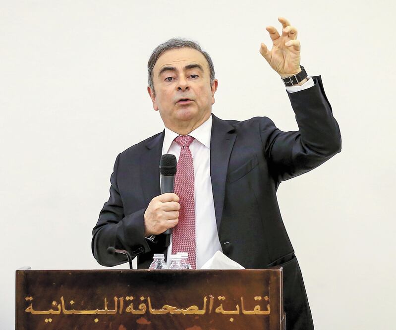 Defensa. En su primera aparición pública en Beirut, Carlos Ghosn afirmó que huyó de la injusticia. NABIL MOUNZER. EFE