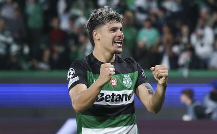Maxi Araújo, de la Liga MX a anotar su primer gol en la Champions League con el Sporting Lisboa
