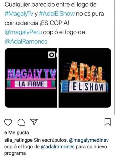 Adal Ramones demandará a Magaly Medina; la acusa de copiar su logo