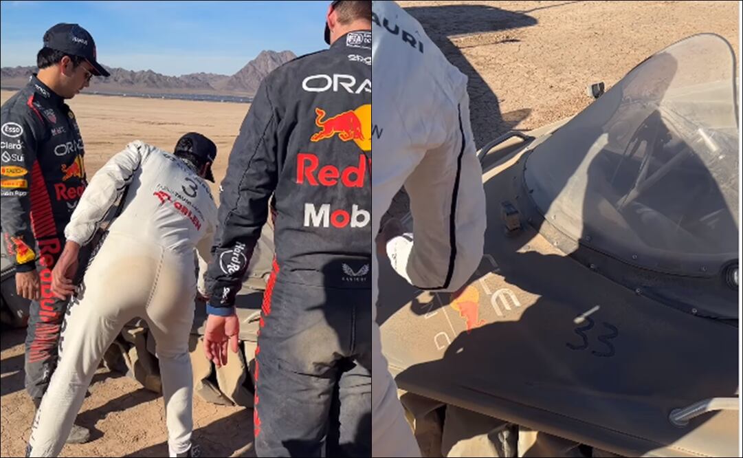 Max Verstappen con Daniel Ricciardo y Checo Pérez - Foto: Especial