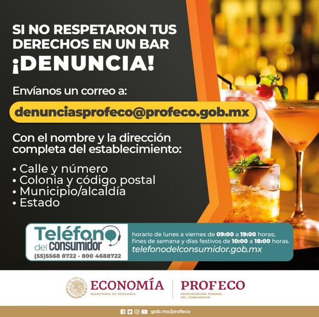 Denuncia abusos en restaurantes PROFECO