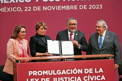 Promulga Delfina Gómez la Ley de Justicia Cívica