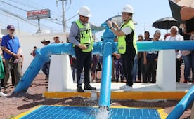 Ecatepec mejora suministro de agua en la Quinta Zona; anuncian construcción de dos tanques maestros