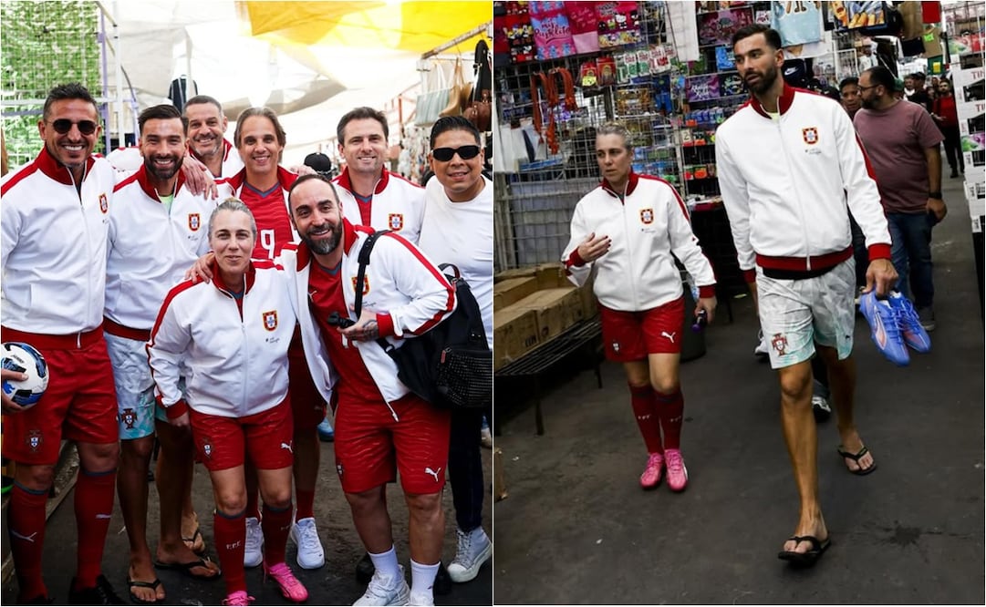 FOTO: ESPECIAL - REDES SOCIALES - Leyendas de Portugal recorren Tepito en su visita a México