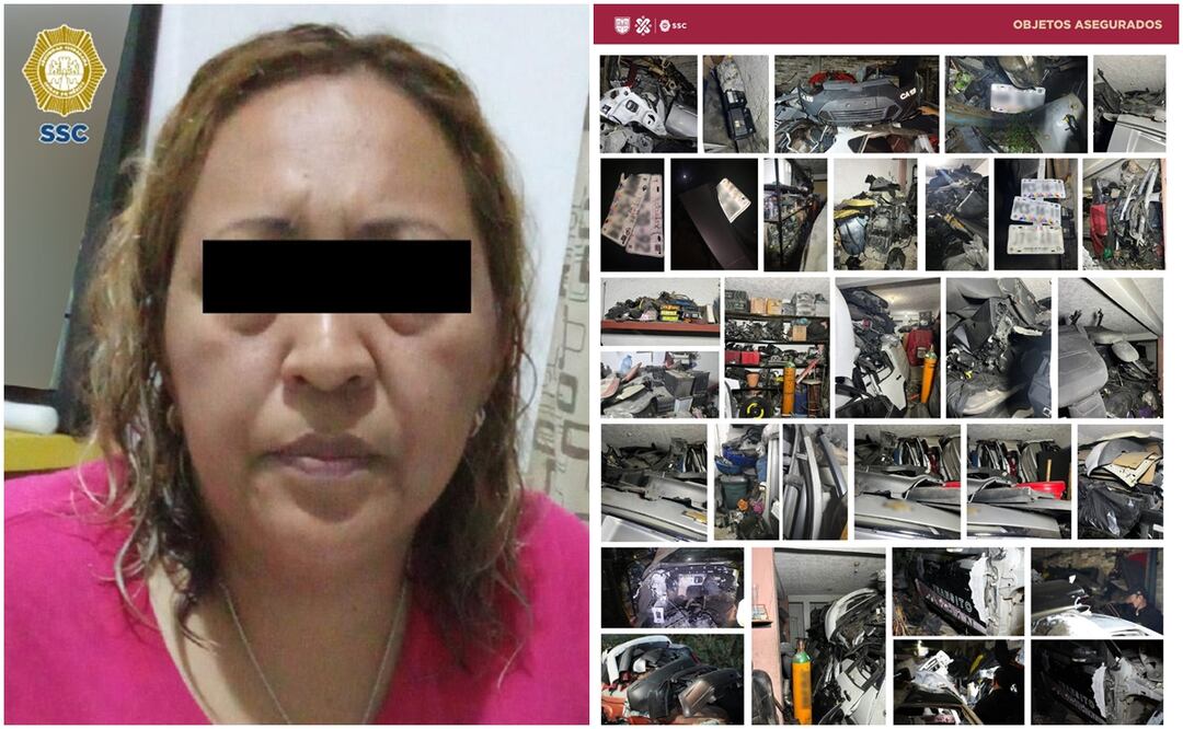 Diana Iris Juárez Rosario, de 43 años de edad, se dedicaba al robo de vehículo y autopartes en la alcaldía Iztapalapa. Foto: Especial