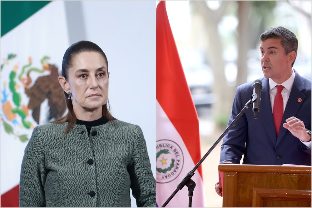 La presidenta de México, Claudia Sheinbaum Pardo y el presidente de Paraguay, Santiago Peña Palacios. Foto: Especial