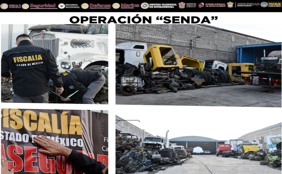 Operación Senda en Edomex; desarticulan ocho bandas dedicadas al robo de transporte de carga. Foto: Especial
