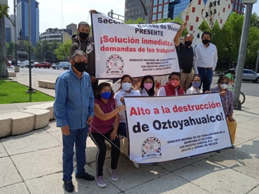 Director de Sindicato, en huelga de hambre afuera de la Secretaría de Cultura