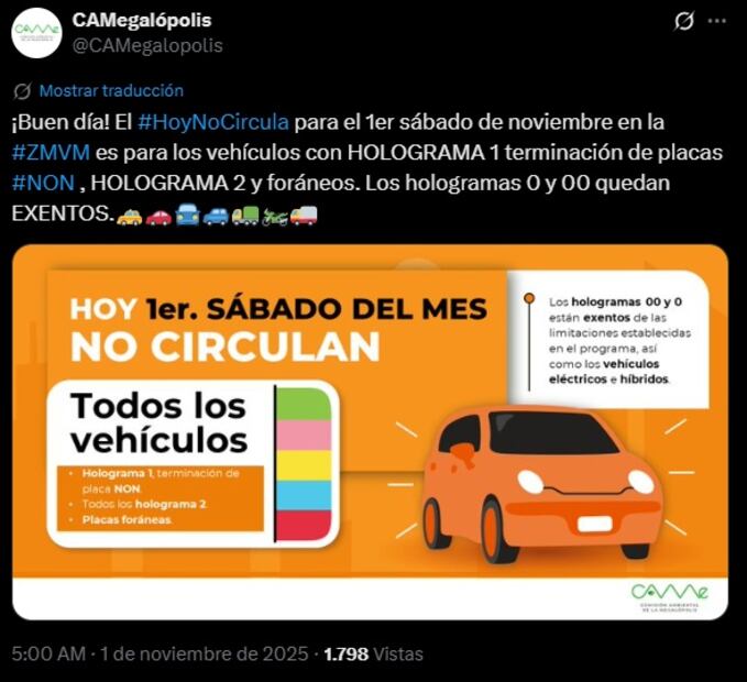 No circula. Foto: captura de pantalla