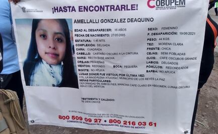 Amellalli González desapareció en Los Reyes La Paz; familiares exigen ayuda a las autoridades