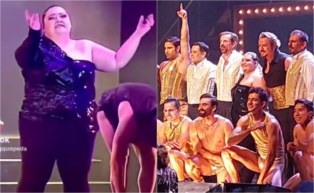 Alejandra Ley da vida a mamá Mortón en la puesta en escena "Chicago".
Fotos: EL UNIVERSAL / Sughey Baños y TikTok