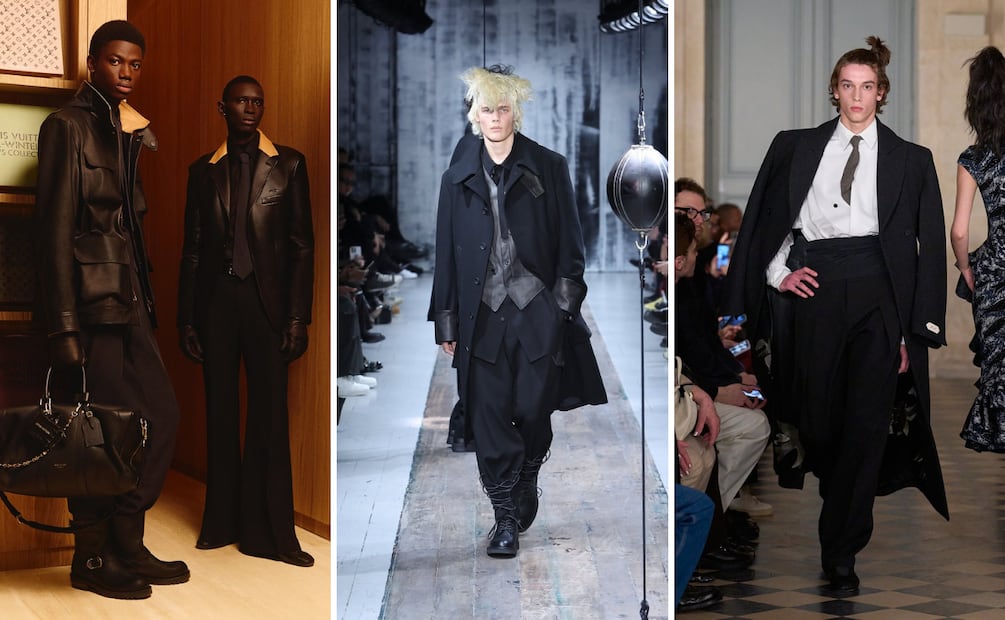 París dictó sentencia: así se vestirá el hombre en Otoño-Invierno 2026. Foto: Louis Vuitton, Yohji Yamamoto Official,