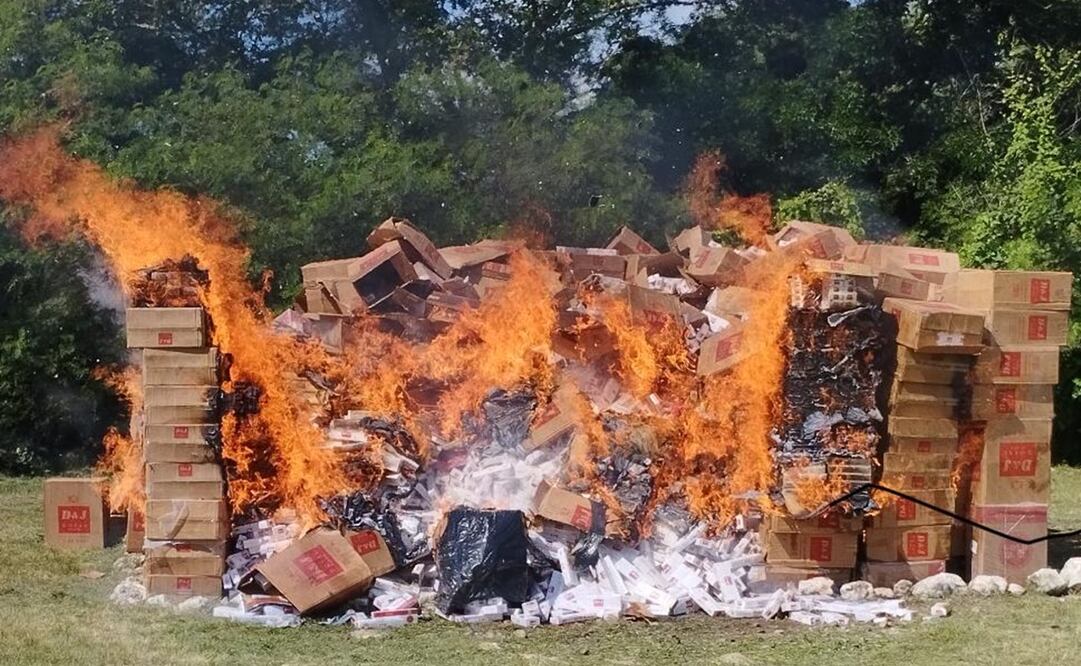 Incineración de narcóticos. Foto: Especial