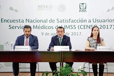 Satisfechos con el IMSS, 83% de usuarios: encuesta