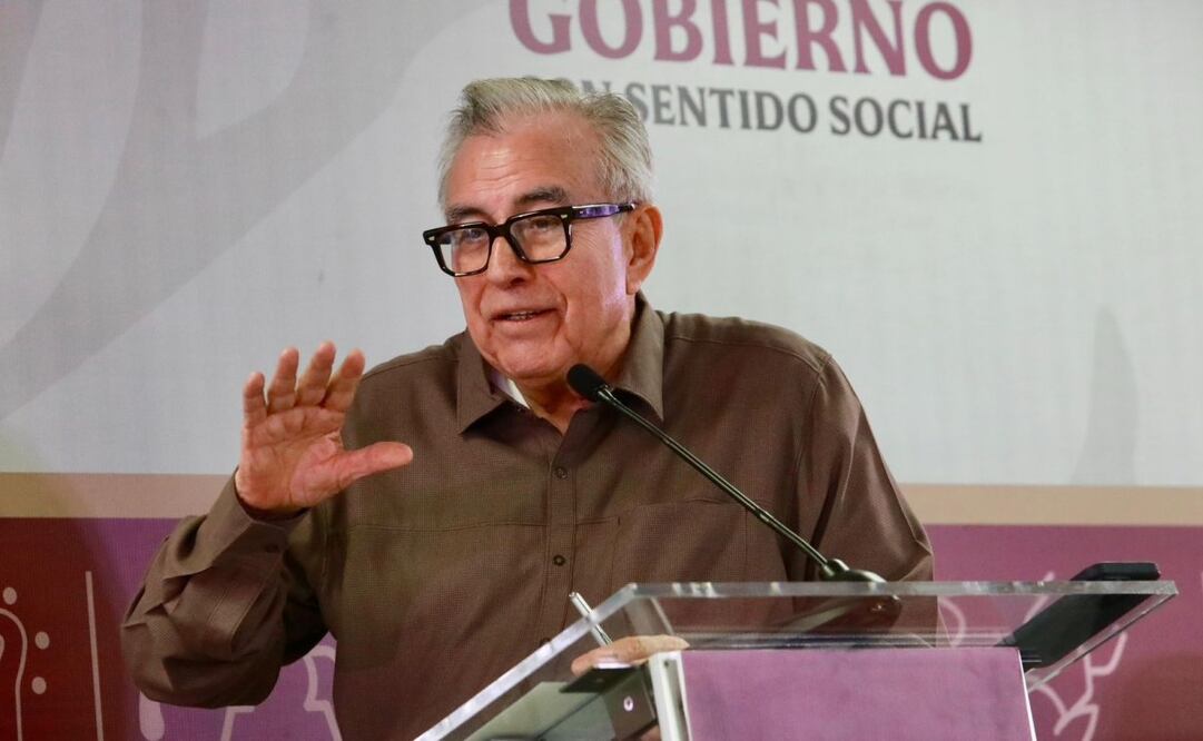 Gobernador de Sinaloa, Rubén Rocha Moya, aseguró que el asesinato del exjefe policiaco frente a Congreso de Sinaloa "no implica un reto para la autoridad" (13/01/2025). Foto: Especial