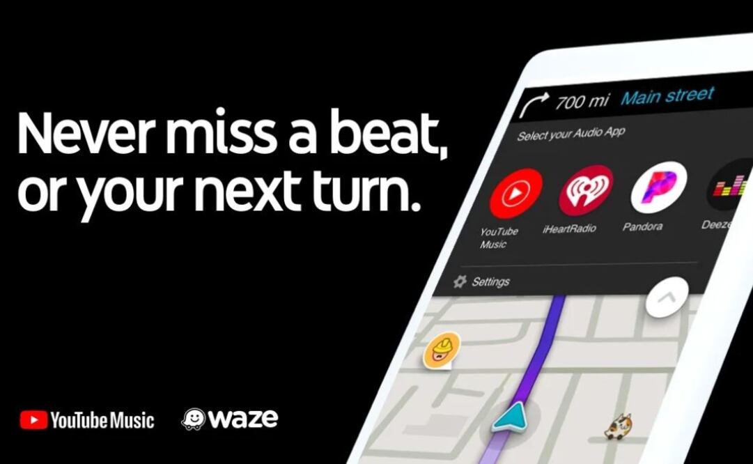 Waze cuenta diversos socios de reproductores de audio como Deezer, TuneIn  Spotify
