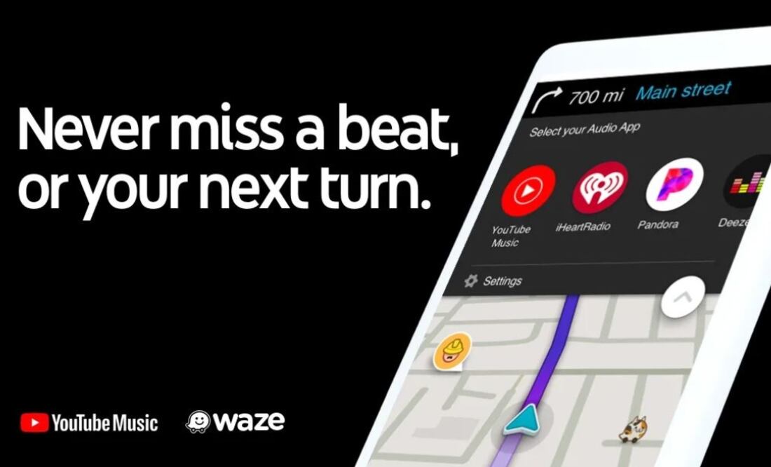 Waze cuenta diversos socios de reproductores de audio como Deezer, TuneIn Spotify
