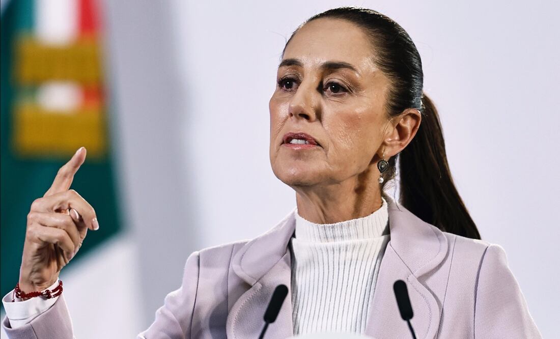 Claudia Sheinbaum en su conferencia de prensa del 4 de octubre del 2024. Foto: EFE