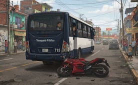 Motociclista le llega por atrás a camión de pasajeros y muere en el Edomex