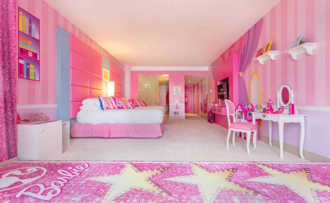 La habitación  incorpora todo el glamour, diversión y sentido de la moda de Barbie. (Foto: Cortesía kandu tapia)