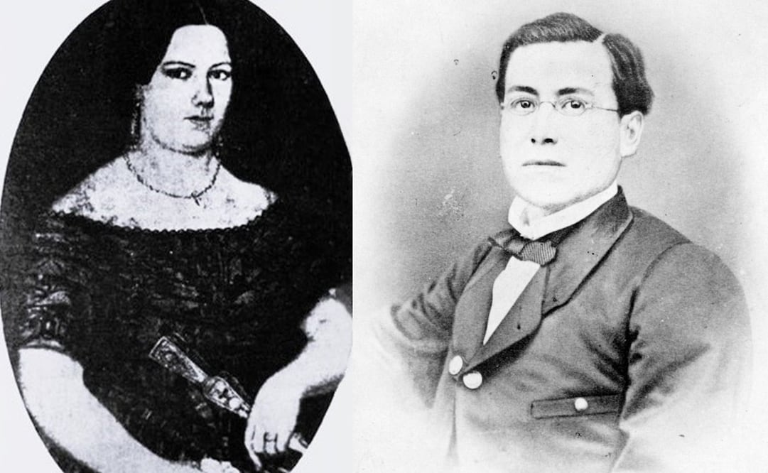 Rafaela Padilla e Ignacio Zaragoza, matrimonio acortado por la enfermedad y deberes militares del general. Fotos: Archivo fotográfico MNI/Wikimedia Commons/ESPECIAL.