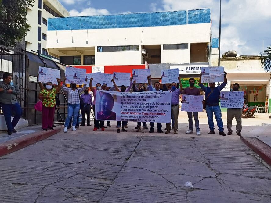 Tras la desaparición de Óscar Antonio Cruz en Chiapas, sus familiares no han descansado para encontrarlo. Foto: Especial