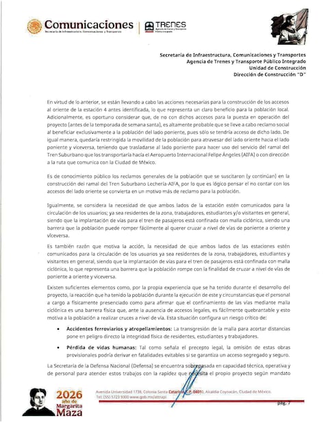 Rumbo a conclusión de trabajos.