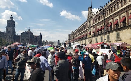 Organizaciones campesinas llegan al Zócalo; preparan nuevo mitin