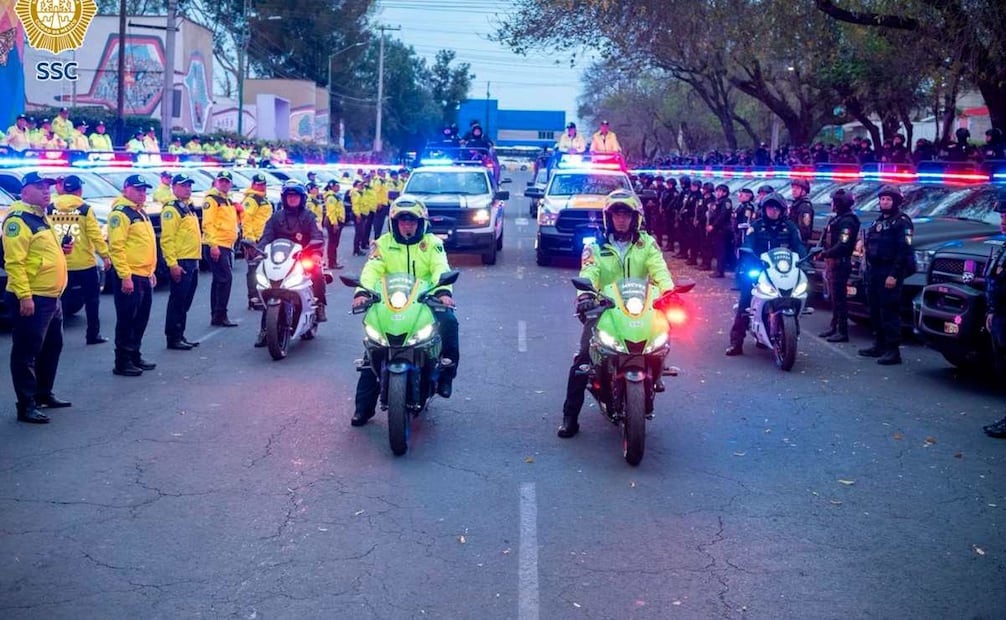 Elementos de la SSC, Marina y Guardia Nacional realizan operativo de seguridad Azcapotzalco; participaron 450 policías.
Foto: Especial.