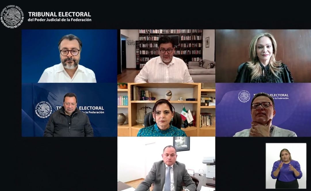 Sesión de la Sala Superior del Tribunal Electoral del Poder Judicial de la Federación (TEPJF). Foto: Captura de pantalla