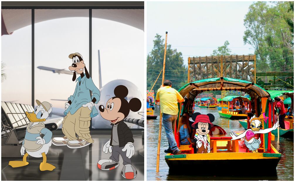 El emblemático ratón de Disney, Mickey, reveló que hará un tour por el territorio mexicano. Su primera parada fueron las trajineras de Xochimilco. Foto: Facebook