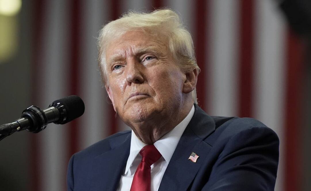 El expresidente Donald Trump, candidato presidencial republicano, habla en un mitin de campaña el sábado 27 de julio de 2024 en St. Cloud, Minnesota. Foto: AP