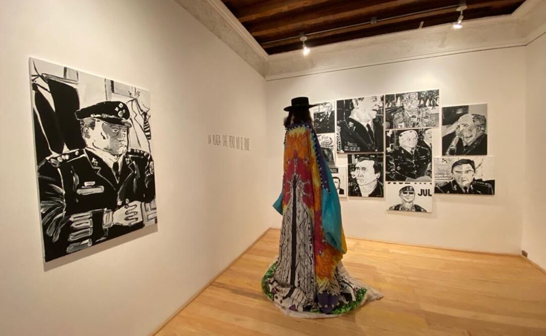 La galería tuvo una fiesta de inauguración simbólica en la que sólo asistió una amiga del artista representando al público. Foto: cortesía