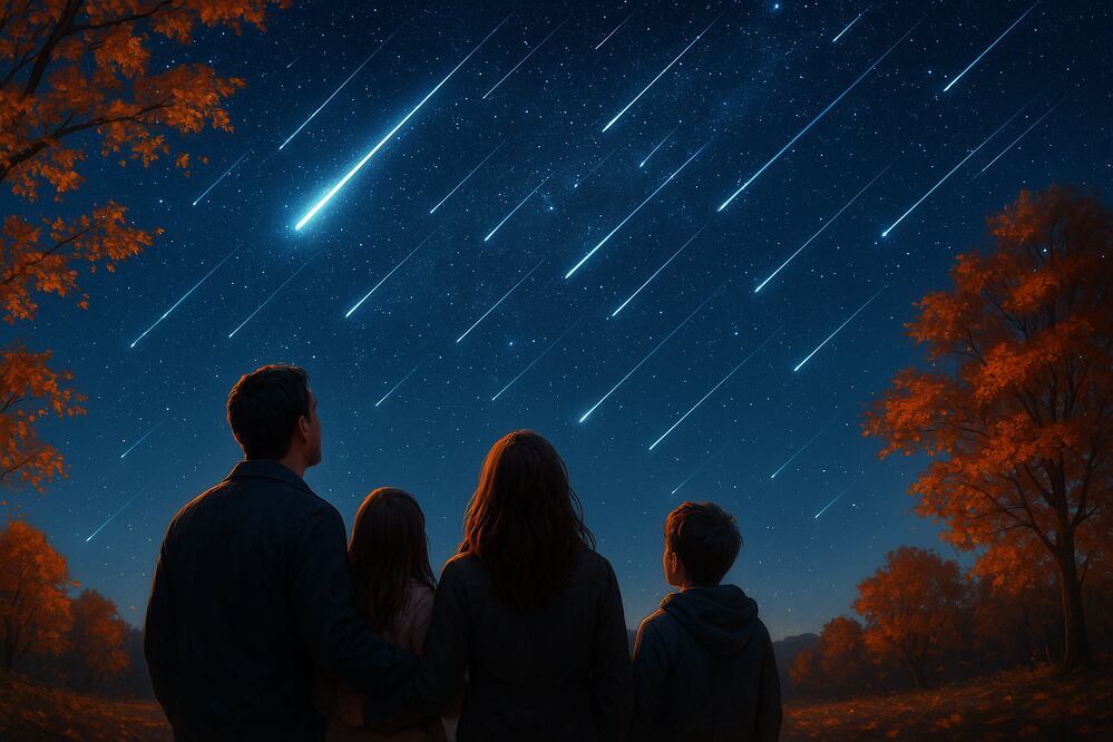 Conoce cómo se puede ver la Lluvia de estrellas Orionidas 2025 desde México. Foto: Creada con IA (CHatGPT)