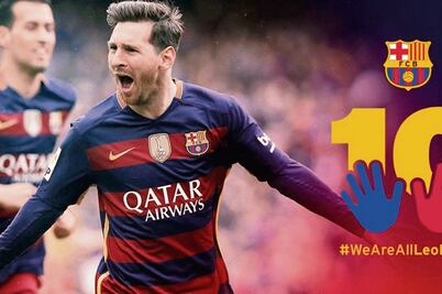 Campaña del Barcelona en apoyo a Messi