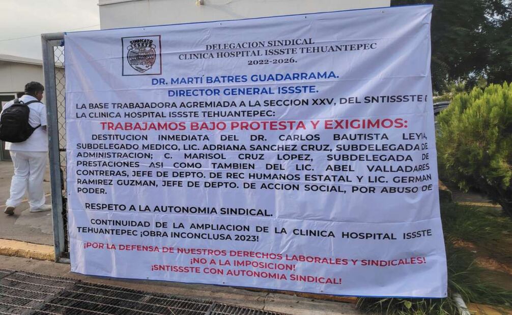 Exigencia de trabajadores del ISSSTE (01/10/2025). Foto: Especial