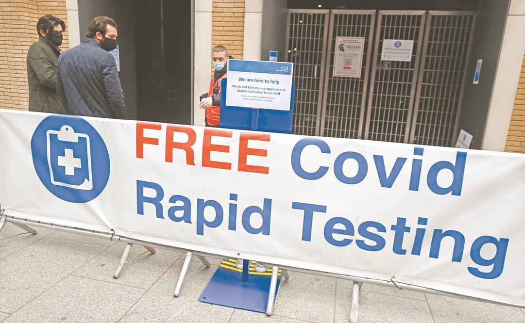 Un sitio de pruebas rápidas para detectar coronavirus en Londres. Foto: Andy Rain/ EFE.