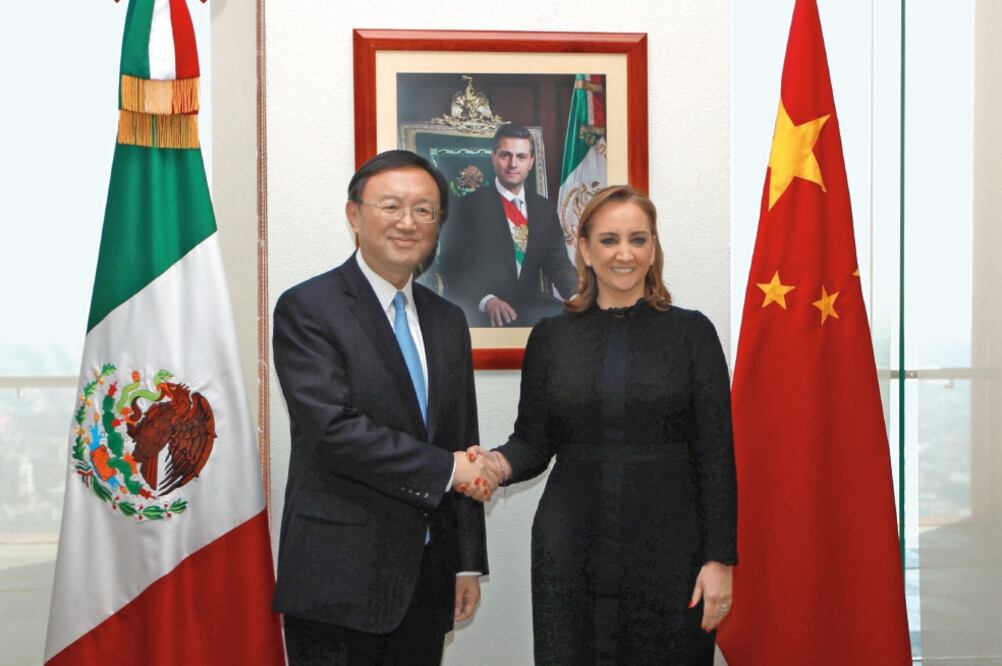 Yang Jiechi, consejero de Estado de la República Popular China, también se reunió con la secretaria de Relaciones Exteriores, Claudia Ruiz Massieu (REUTERS)