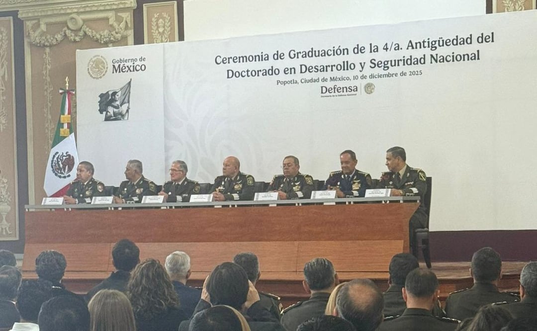 Realizan Ceremonia de Graduación del Instituto Mexicano de Estudios Estratégicos en Seguridad (10/12/2025). Foto: Especial