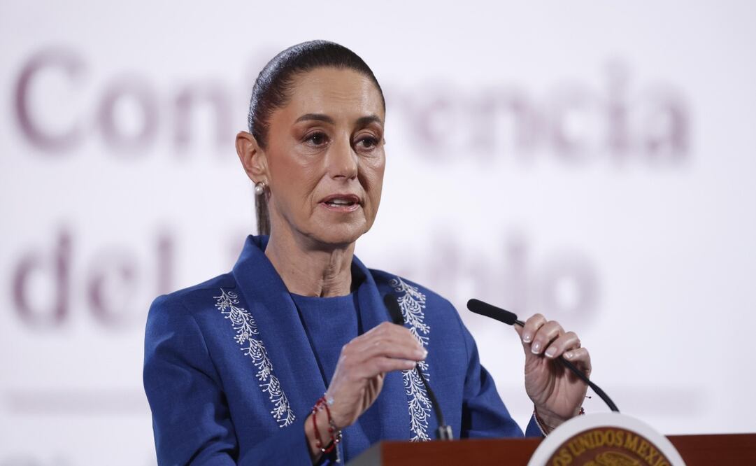 Claudia Sheinbaum, presidenta de México, en la mañanera del 19 de febrero del 2025. Foto: Diego Simón / EL UNIVERSAL