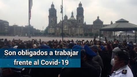Policías capitalinos protestan en el Zócalo; exigen el pago de bonos atrasados