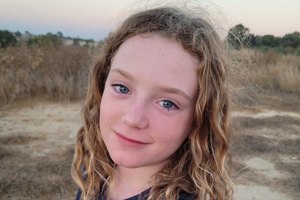 Emily Hand, de 9 años, del Kibbutz Be'eri. Foto: AP