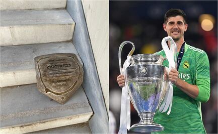 La placa de Thibaut Courtois fue arrancada del Wanda Metropolitano