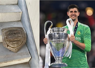 La placa de Thibaut Courtois fue arrancada del Wanda Metropolitano