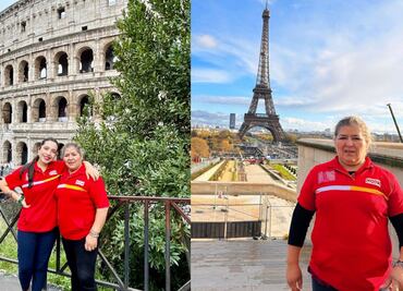 Exempledas de Oxxo viajan a Europa y presumen fotos con sus uniformes; su historia se vuelve viral