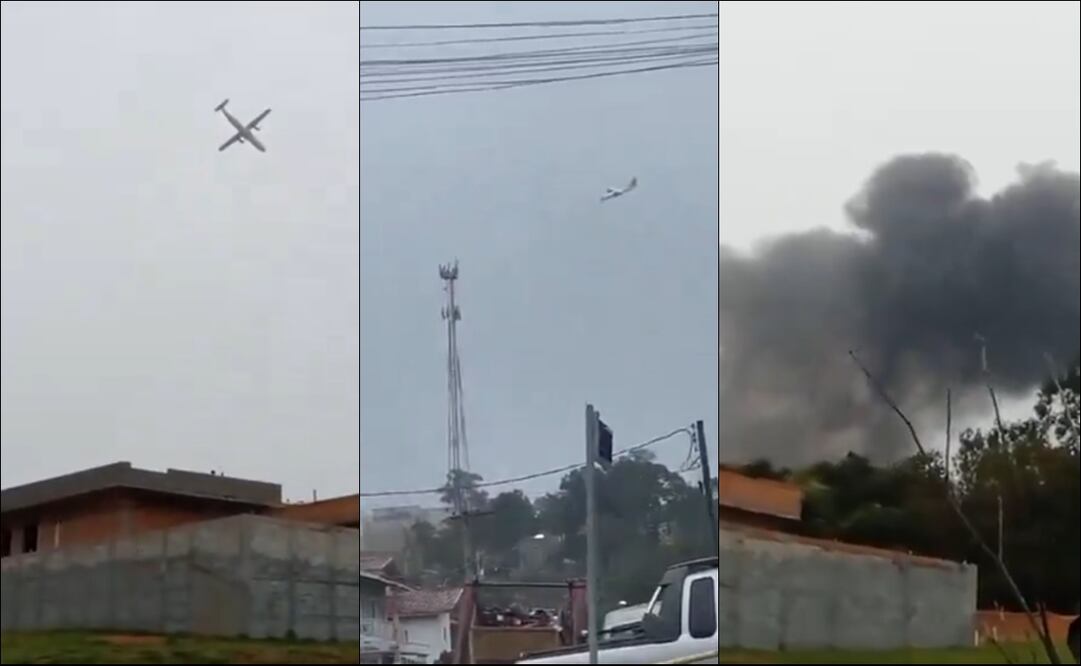 Imágenes del viernes transmitidas por los medios locales mostraron un avión de gran porte cayendo en picado a gran velocidad. FOTO: Capturas de video.