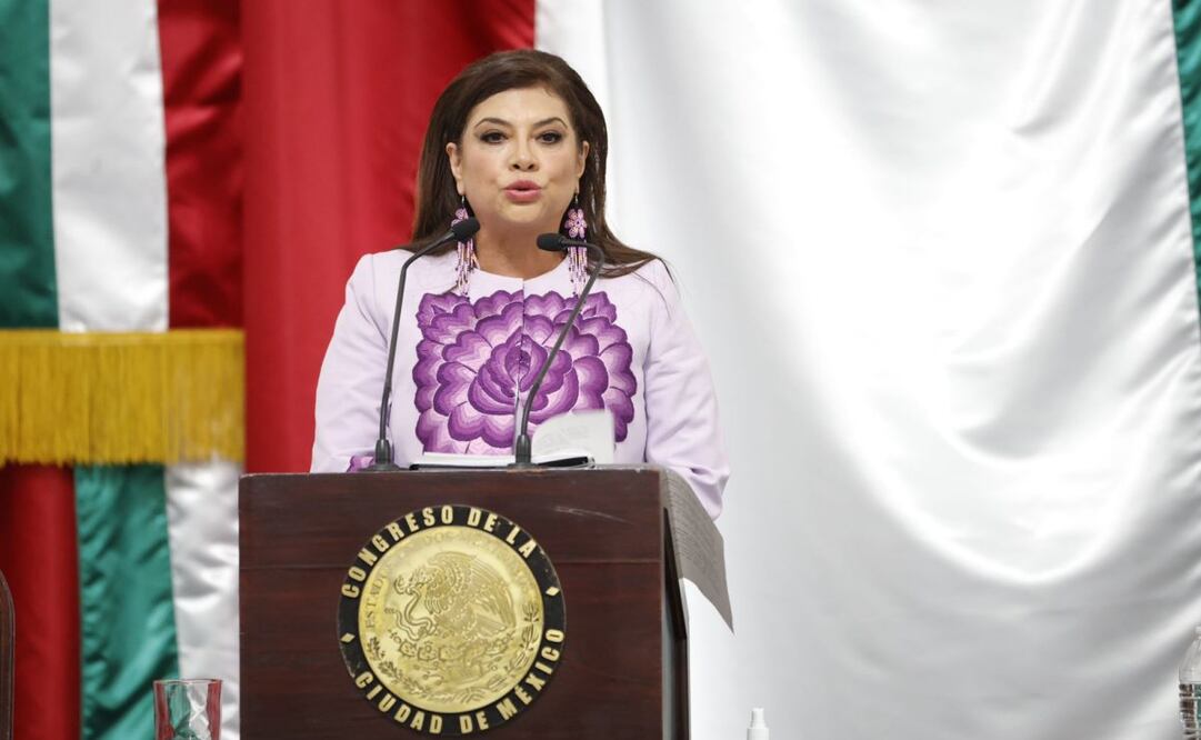 Así fue el primer informe de gobierno de Clara Brugada (12/10/2025). Foto: Diego Simón / EL UNIVERSAL