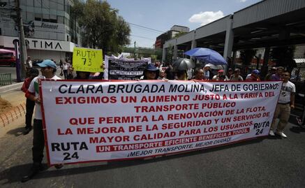 "Nos obligaron a salir", transportistas de más de 35 rutas en CDMX marchan para exigir aumento a tarifa; demandan suba mínimo hasta 12 pesos