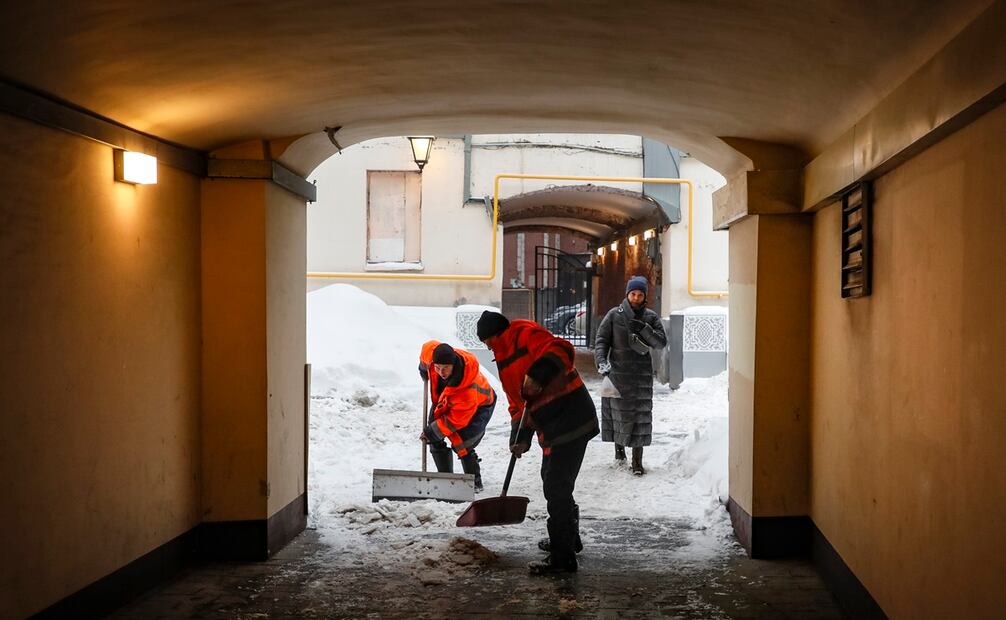 Moscú vive la mayor nevada en 145 años. Foto: EFE