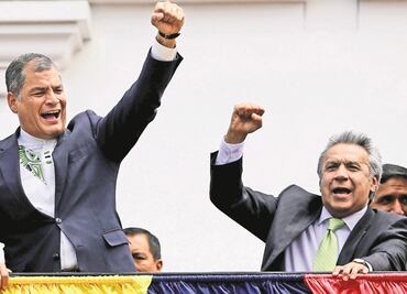 Lenín Moreno y Rafael Correa, de aliados a "peores enemigos" en Ecuador